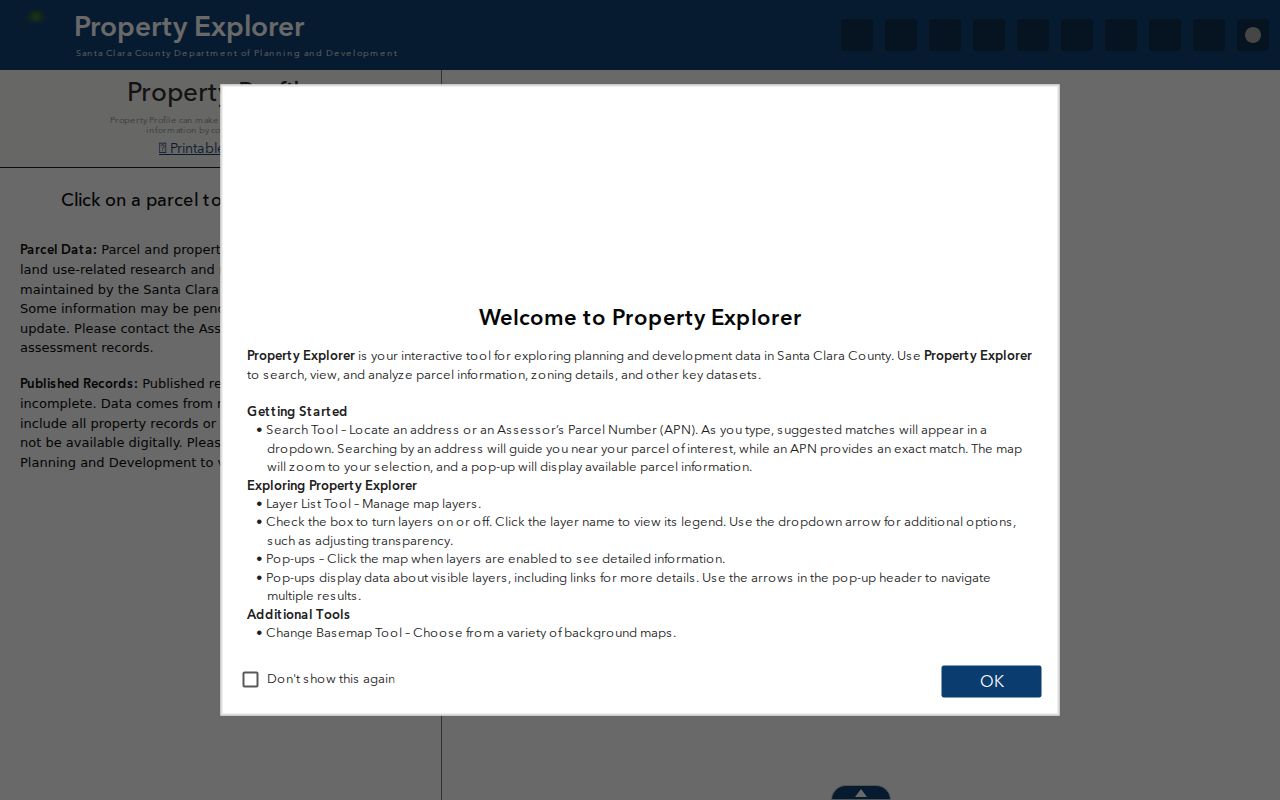 Los Gatos people search County Property Explorer map