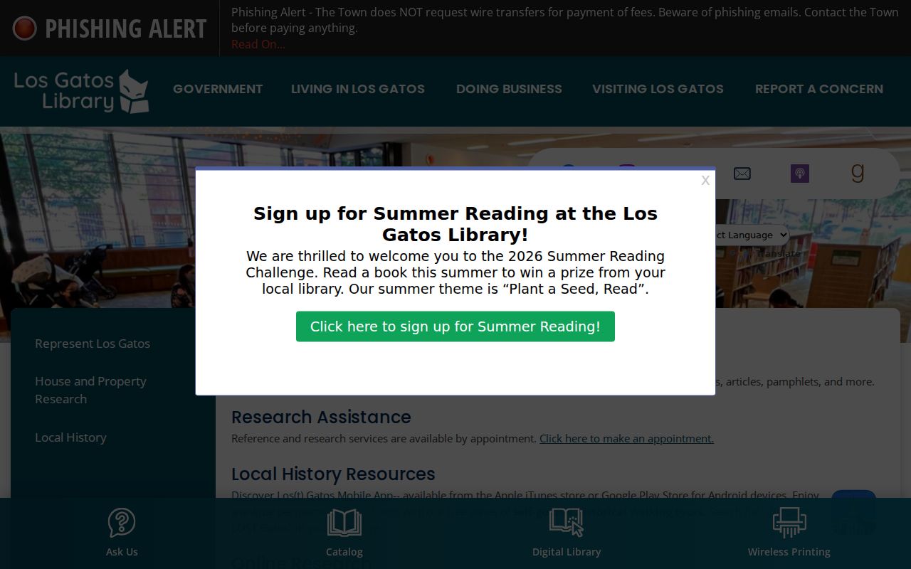 Los Gatos people search Local History Room resources