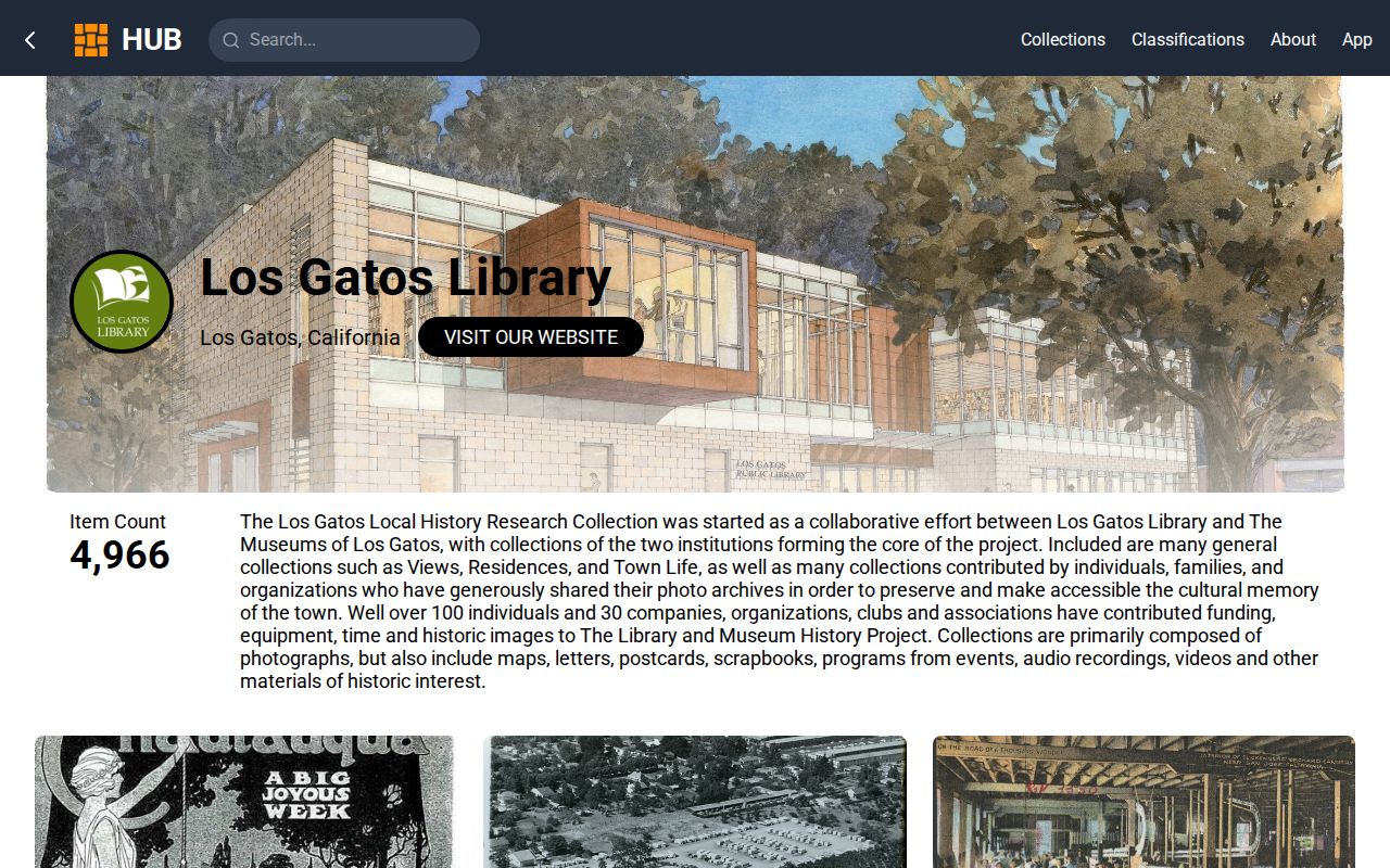 Los Gatos people directories in the library archive catalog