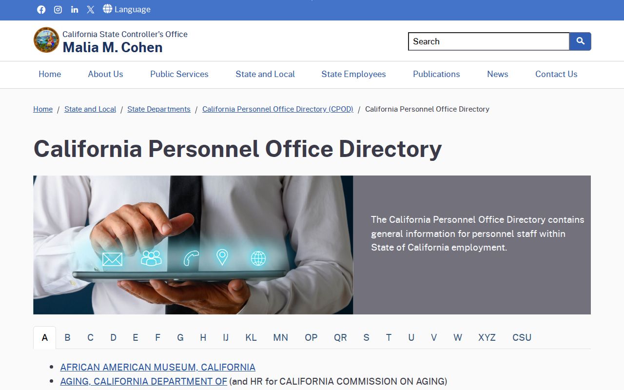 Los Gatos directory research using the California Personnel Office Directory