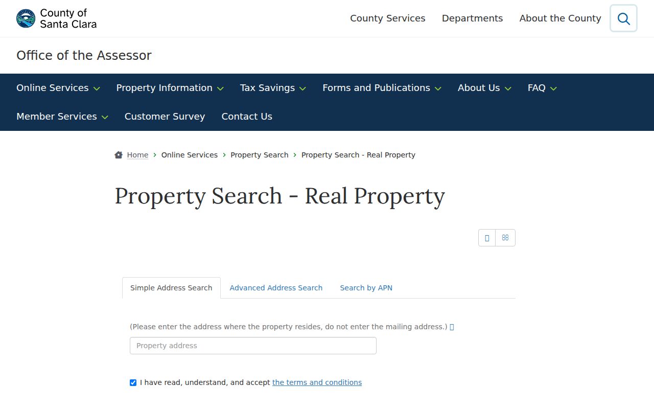 Los Gatos public records assessor property search